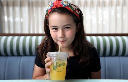 Adelaide Hoffman gave a thumbs up to the Passionfruit and Pineapple Shaker at Sadelle's.