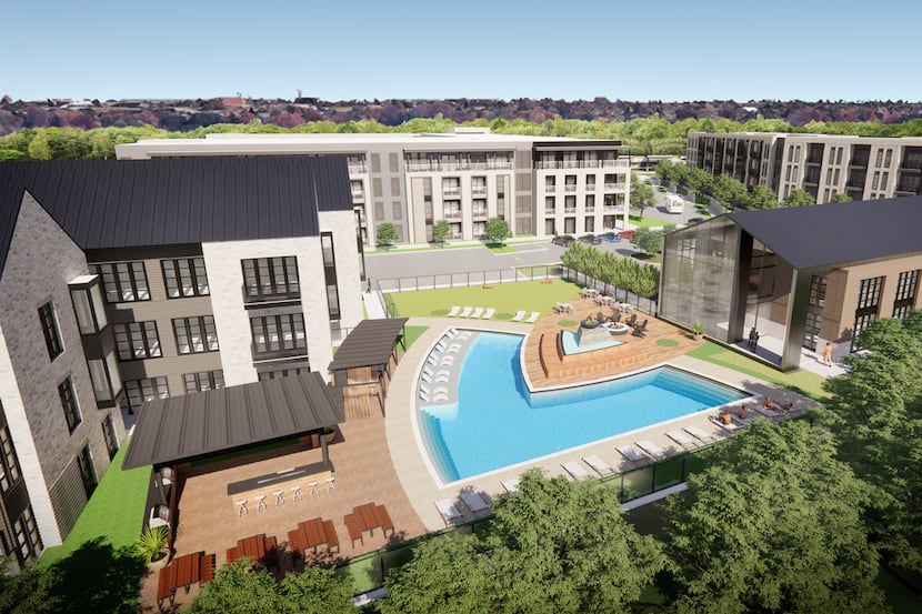 The Lenox Lake Highlands apartments are scheduled to open next summer.