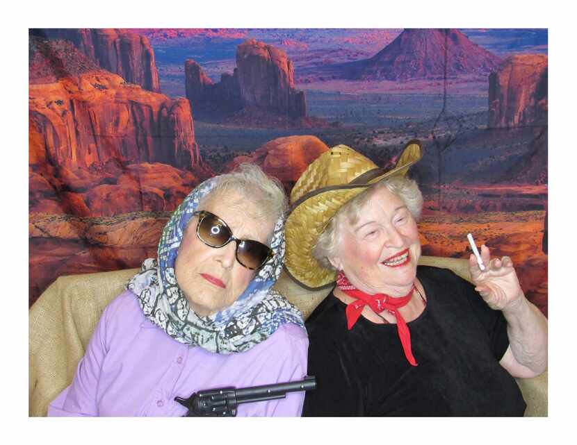 Shirley Paxton (left) and Mary Kolter dress up as Thelma and Louise.