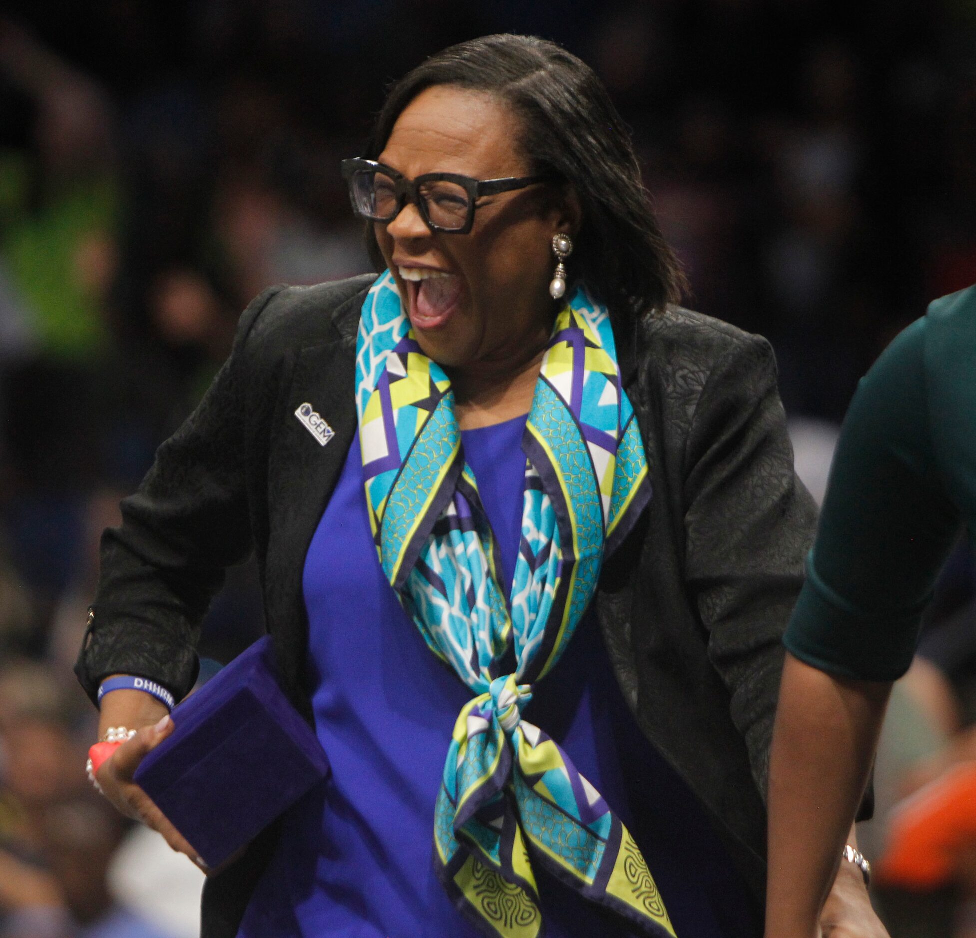 Cynthia Marshall, CEO of the Dallas Mavericks was ecstatic after being honored as the...