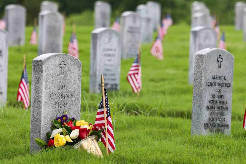Dallas-Fort Worth National Cemetery in Dallas on Memorial Day 2021.