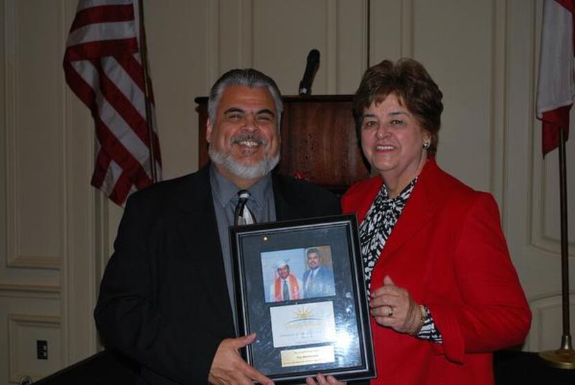
Rey Maldonado and Sandra Chavarria, president and CEO of Communities in Schools Dallas...