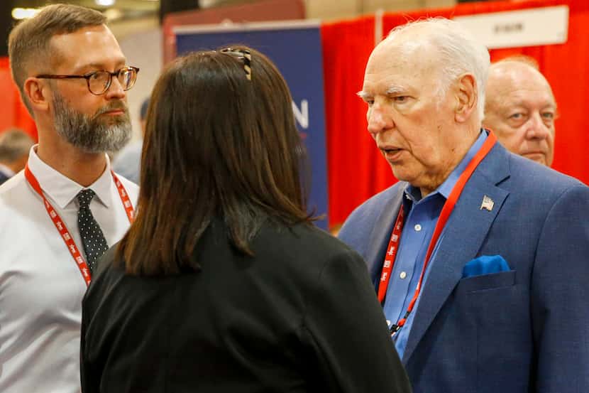 Rafael Cruz, father of Sen. Ted Cruz speaks with attendees at the Conservative Political...