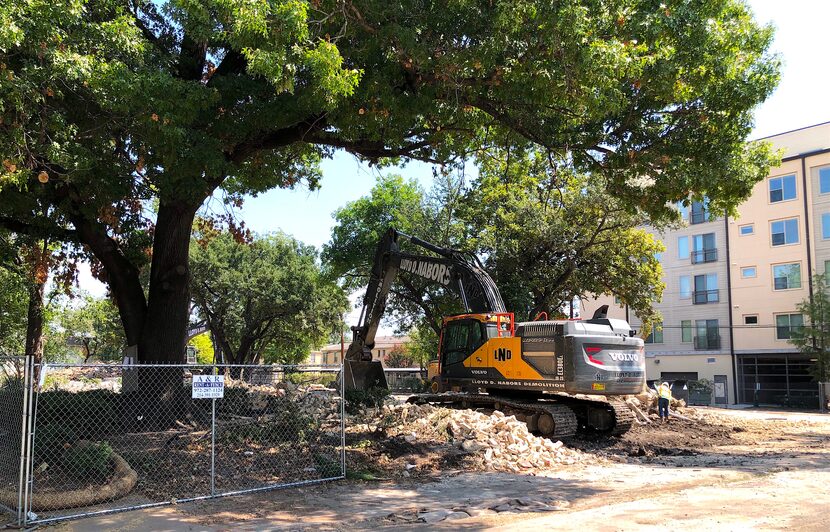 Demolition is wrapping up on the McKinney Avenue block north of Knox Street.