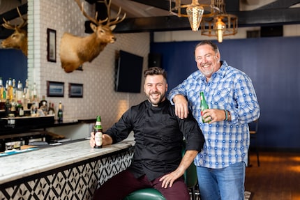 Brad Miller (left) and Gary Stapleton (right) are co-owners of the new Willie D's ice house...