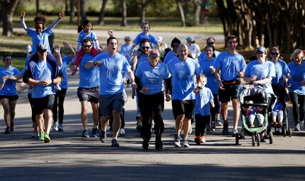 "Granddad goes first!" a family member reminded the littlest Rogers racers. 