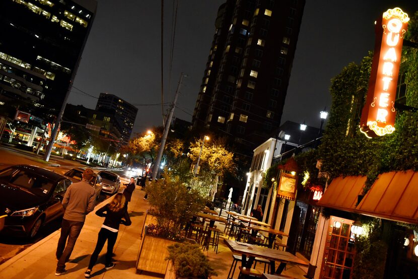 The outside of The Quarter Bar on Uptown's McKinney Avenue.