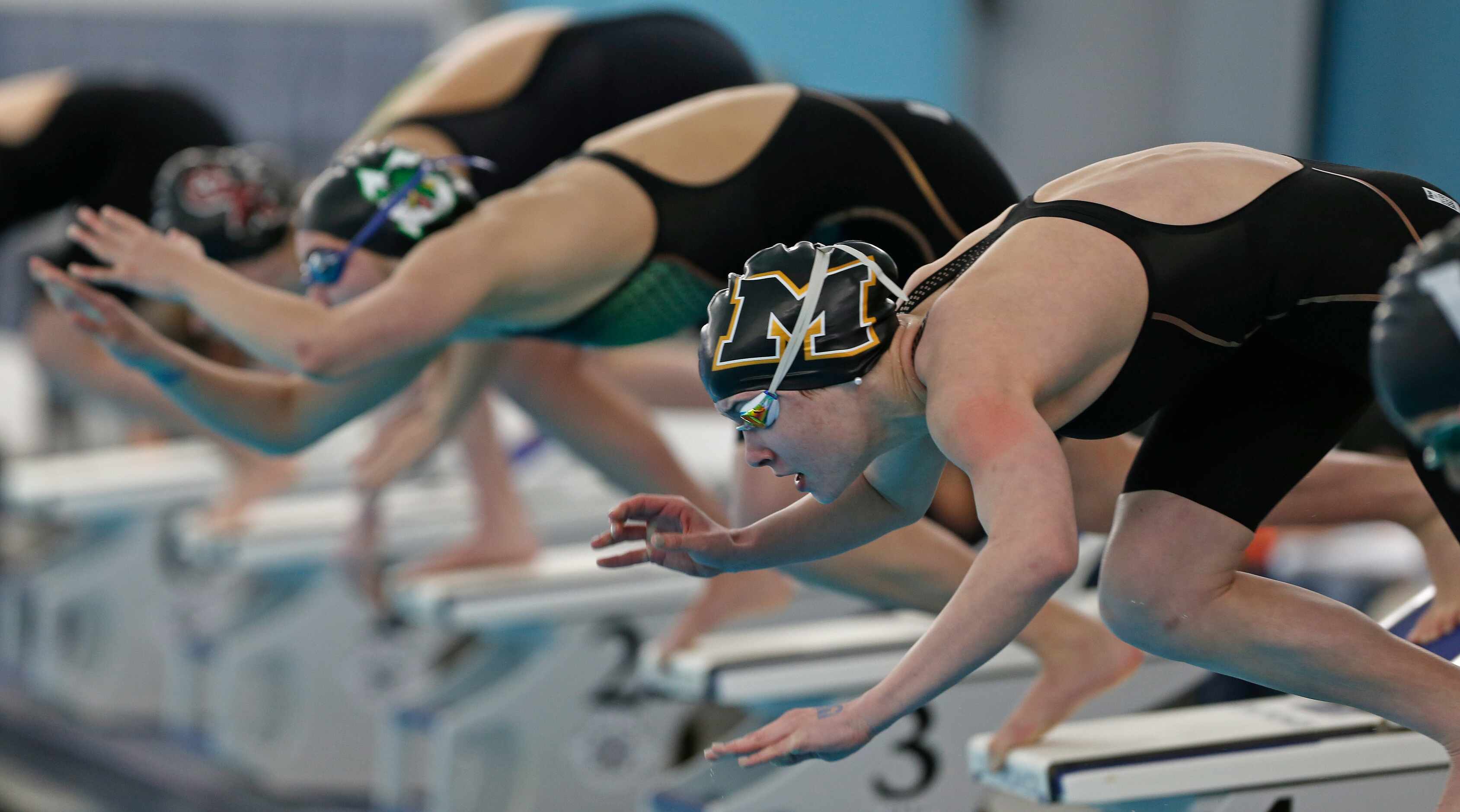 Mansfield's Katie Walker takes off in the 100 Yard Butterfly. UIL Girls 6A Finals on Monday,...