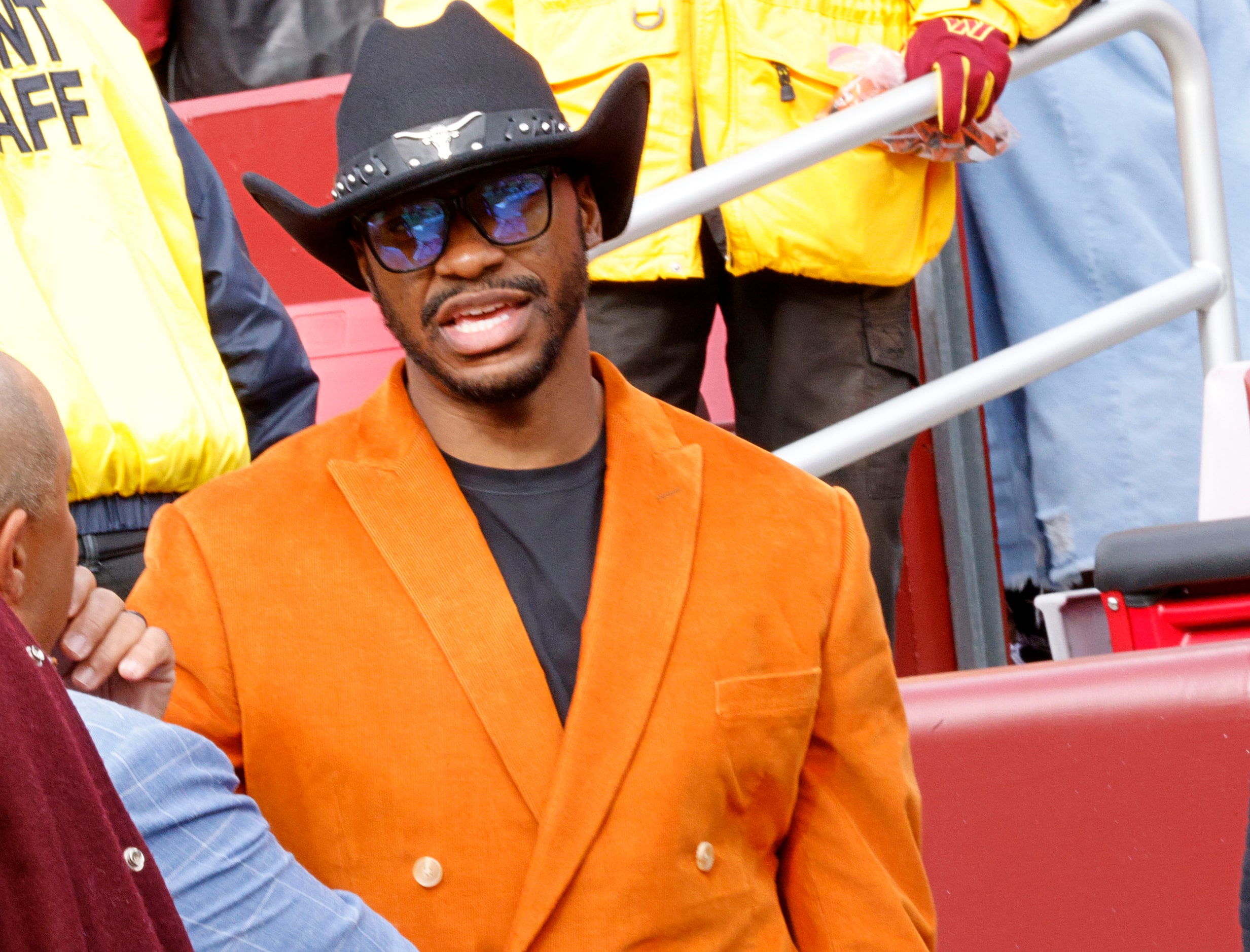 Former NFL player Robert Griffin III is seen before an NFL football game between the Dallas...