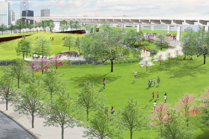 Una imagen digitalizada representativa de cómo se vería el Carpenter Park de Dallas, a...