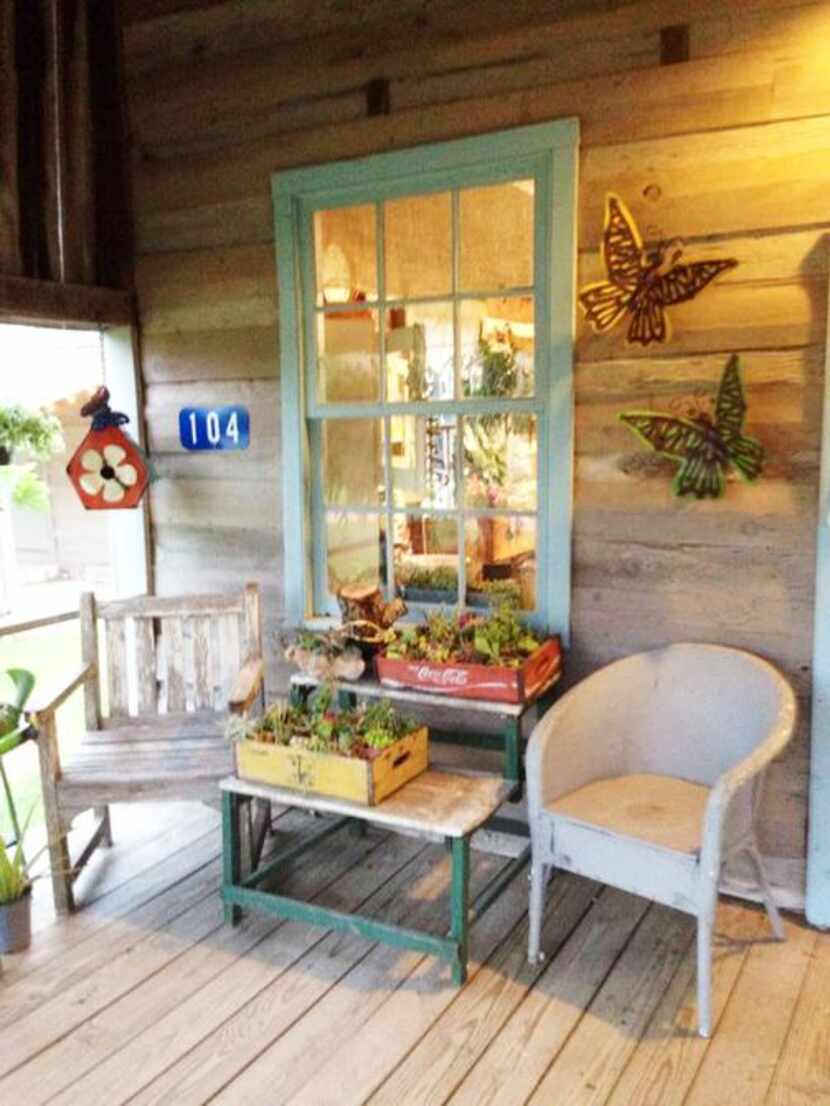 
Rustic buildings and cozy porches are a part of the Garden Company experience.
