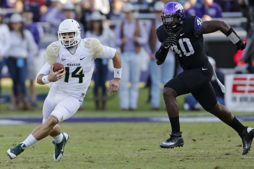 Baylor quarterback Bryce Petty (14) is pictured during the Baylor University Bears vs. the...
