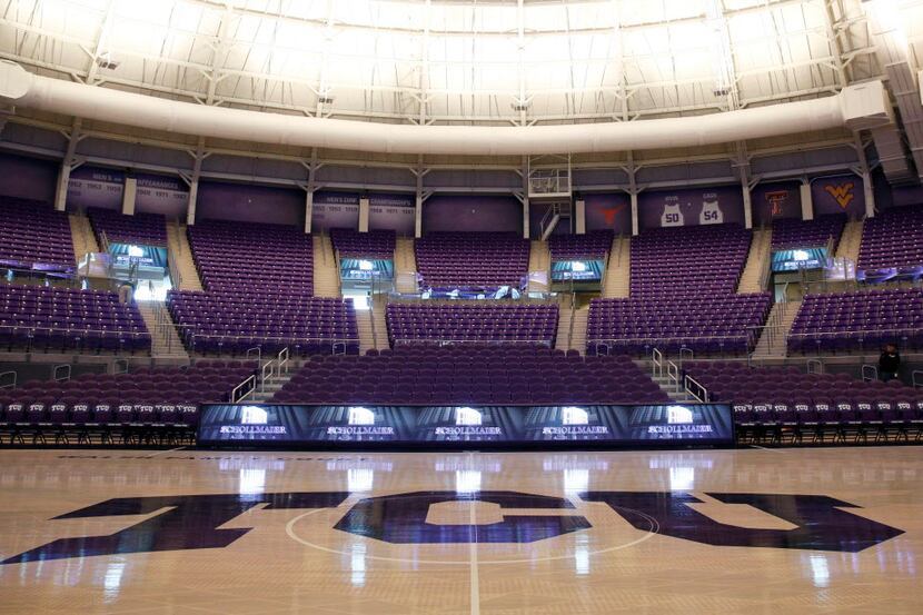 The Ed and Rae Schollmaier Arena, TCU's newly renovated basketball arena in Fort Worth,...