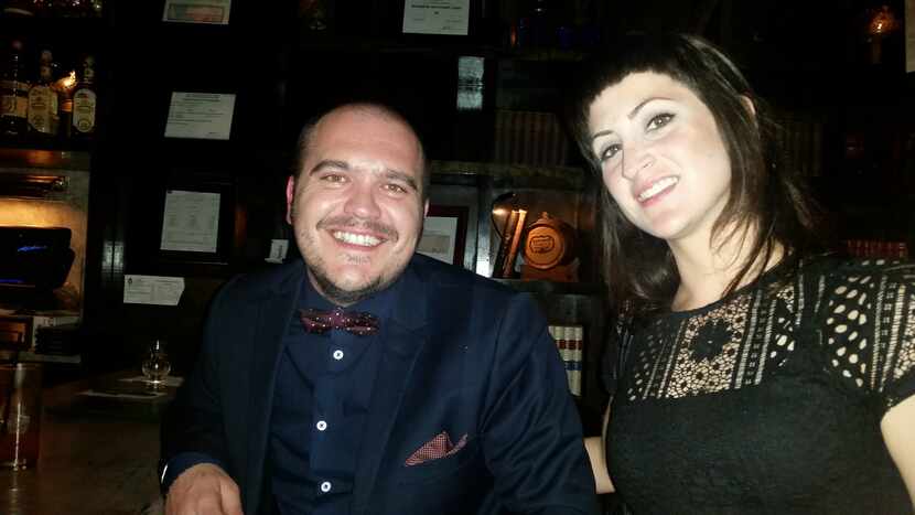 At the conference, Parliament bartender Drew Garison -- here with Lainey Collum, of...