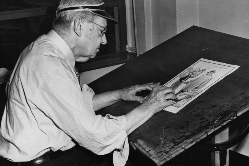 John Knott, editorial cartoonist for The Dallas Morning News from 1912 to 1957. Safety on...