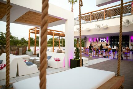 The new rooftop bar 77 Degrees looks like a resort.