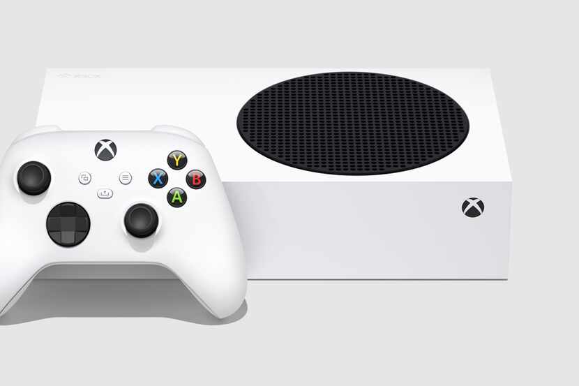 An image of the digital-only Xbox Series S console.