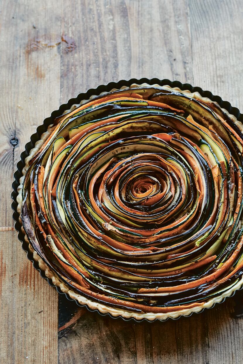 Summer spiral vegetable tart from Maman The Cookbook by Elise Marshall