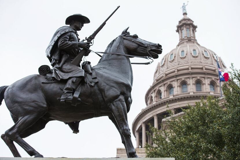 The Terry's Texas Rangers monument outside the state Capitol in Austin.  Terry's Texas...