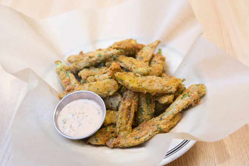 Texas fried okra at 18th and Vine BBQ