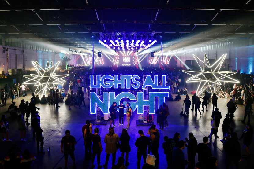 The Lights All Night festival at the Dallas Market Hall, Friday, Dec. 28, 2018.