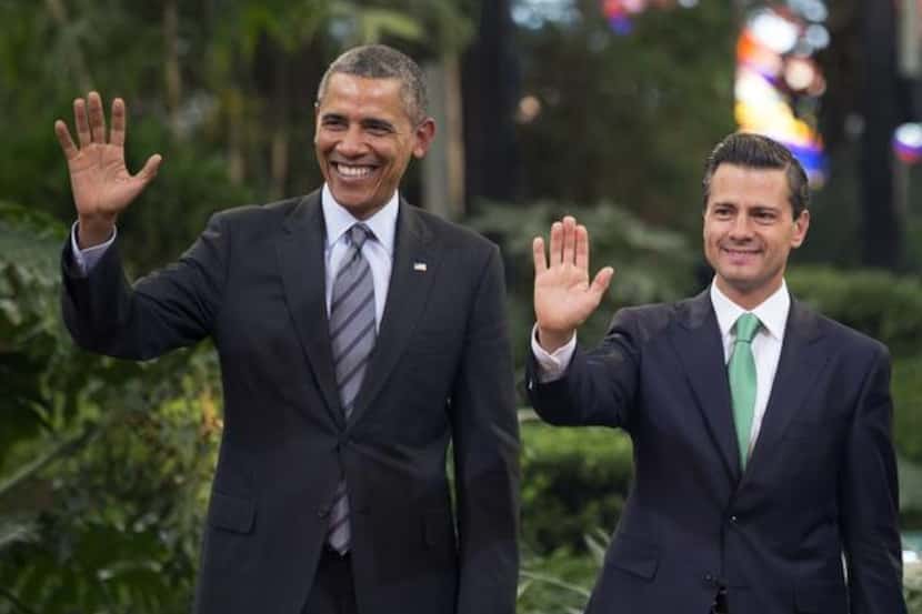 
U.S. President Barack Obama and Mexican Prseident Enrique Peña Nieto, at the North American...