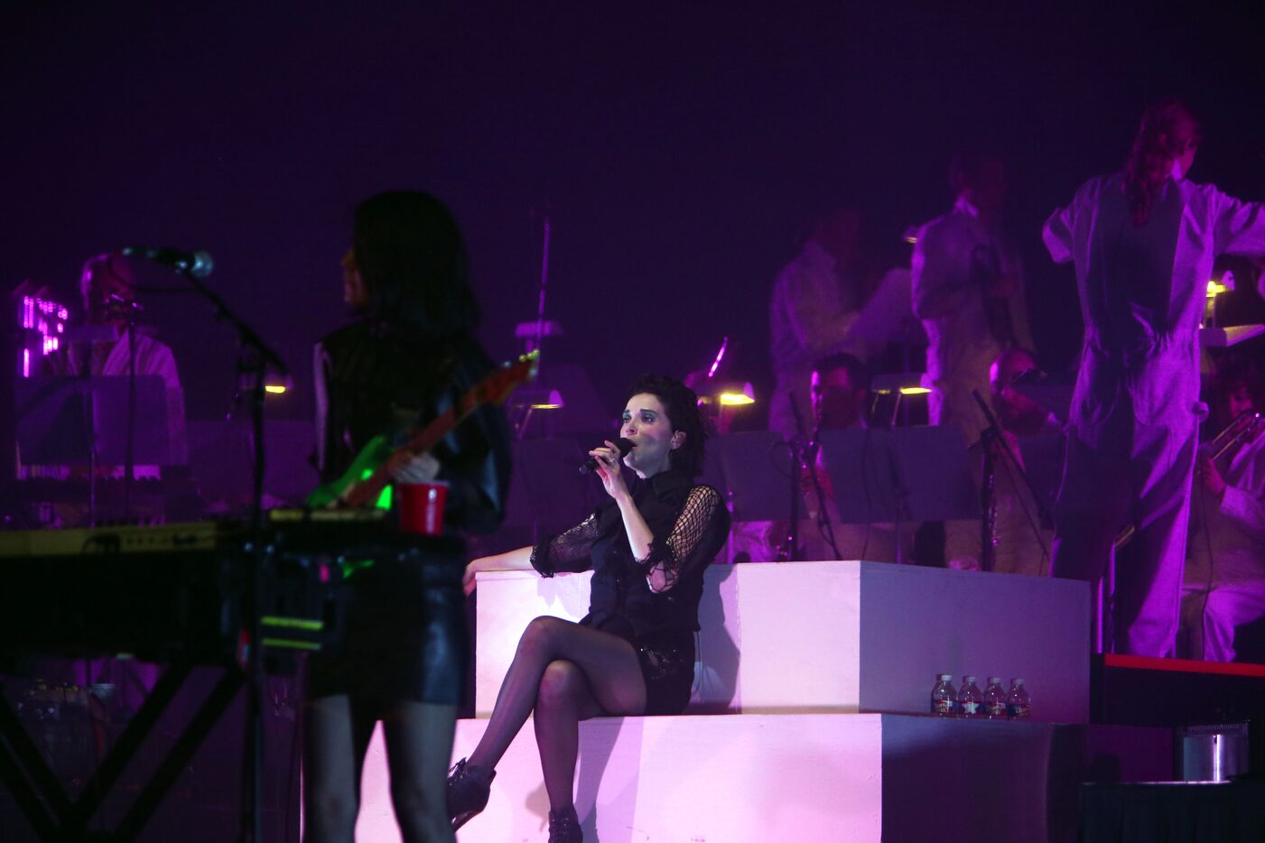 Clark sings on her platform as the orchestra swells. (Allison Slomowitz/ Special Contributor)