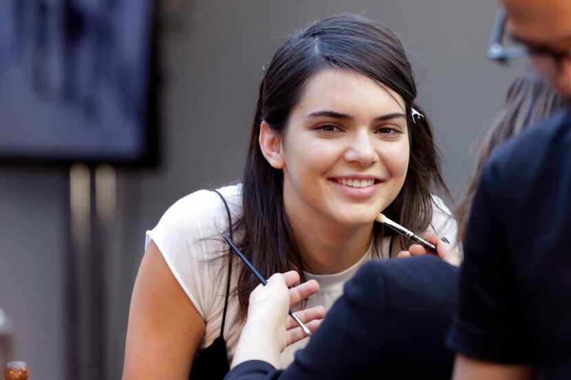 In this Wednesday, Sept. 14, 2016, file photo, model Kendall Jenner has makeup applied...