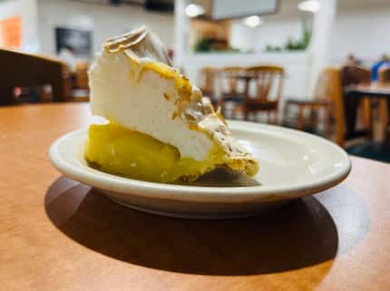 The lemon meringue pie at Carshon's Deli in Fort Worth is a favorite among regulars.
