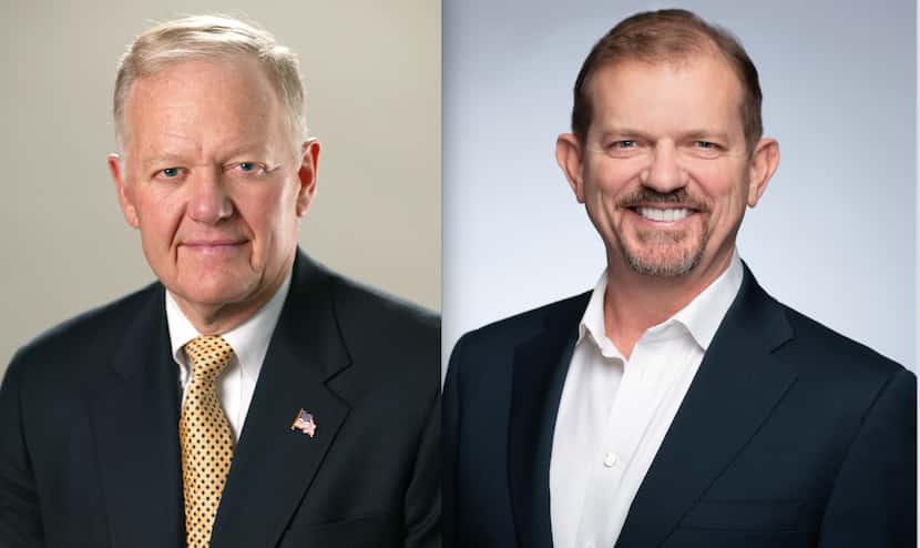 Dallas businessman Ray L. Hunt (left) and developer Leon Backes will be honored as 2020...