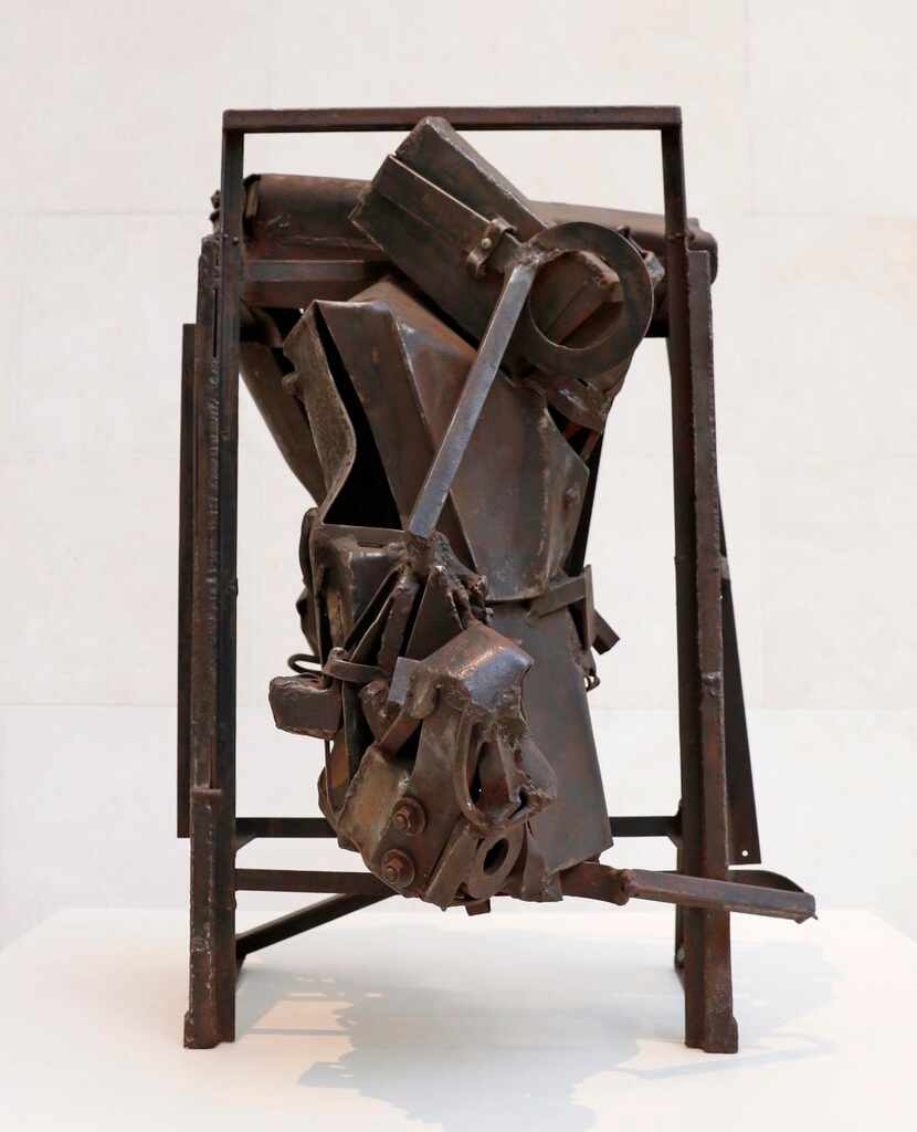 
Melvin Edwards' sculpture, "August the Squared Fire, 1965," photographed at the Nasher...