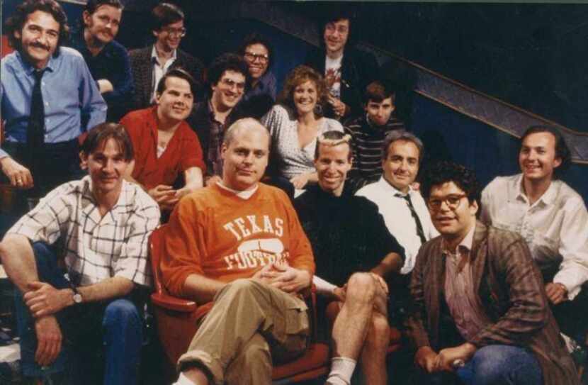 The writing staff of "Saturday Night Live," 1985-86. Notice that Carol Leifer is the only...