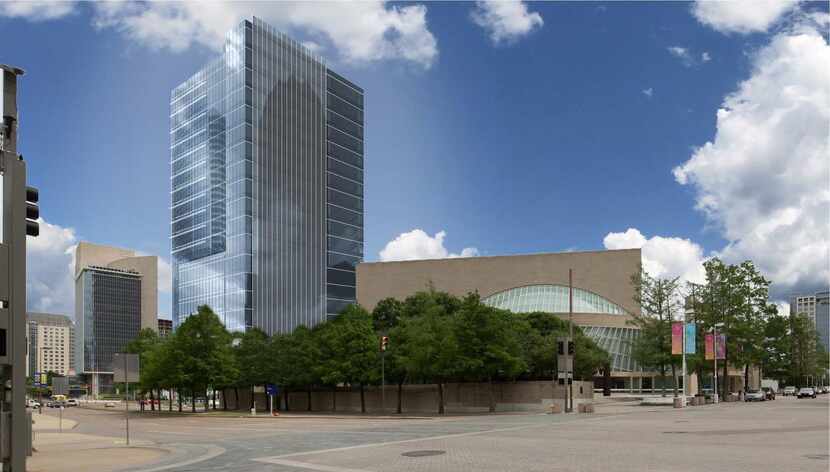 
Developer Lincoln Property plans to build a 23-story office tower at the corner of Woodall...