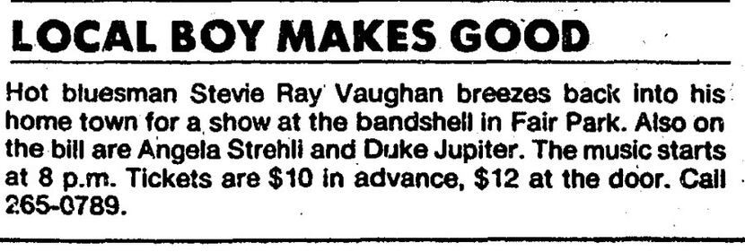 From The Dallas Morning News on July 12, 1984