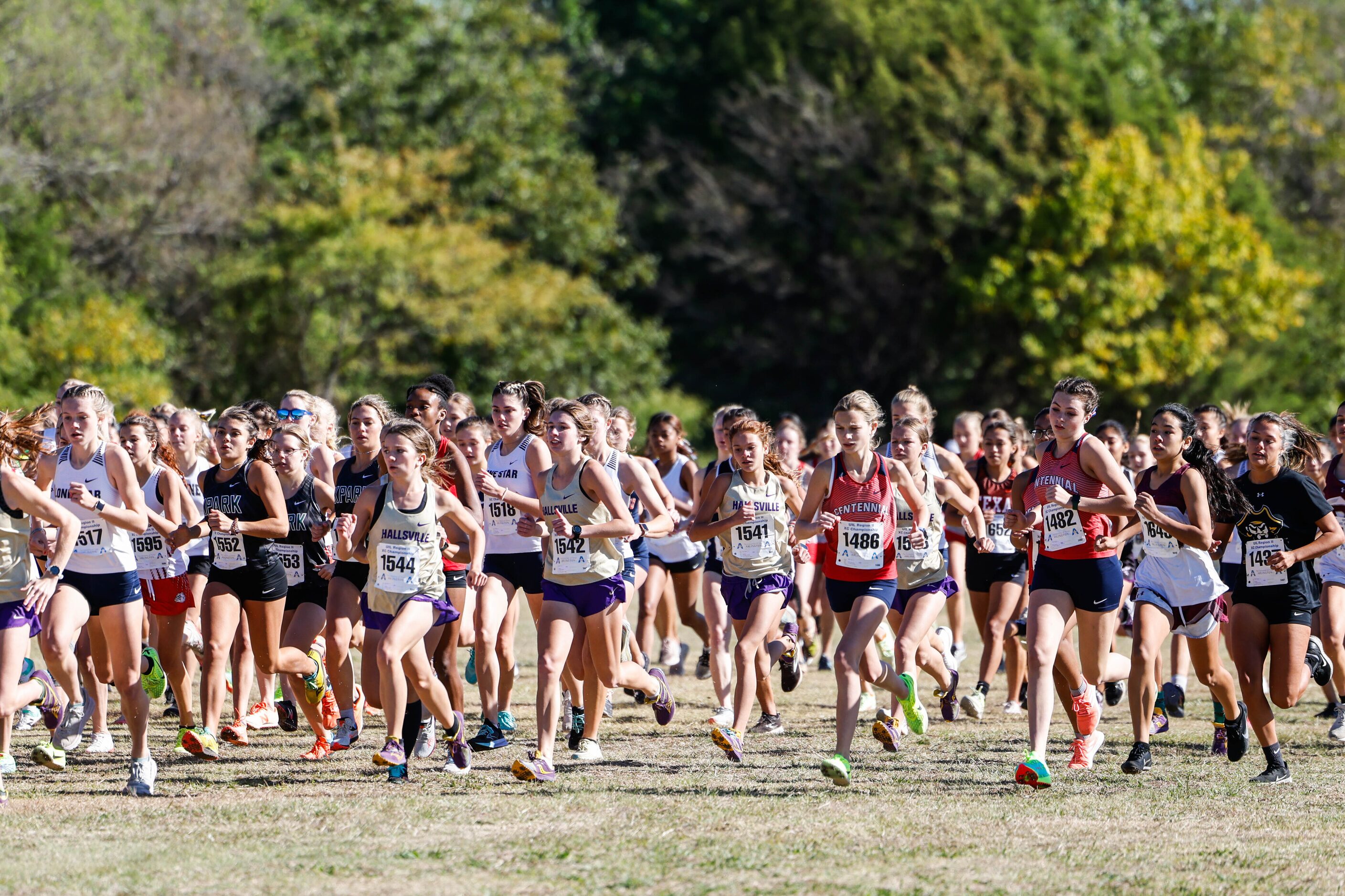 Class 5A girls UIL Region Cross Country Championships starts at Lynn Creek Park in Grand...