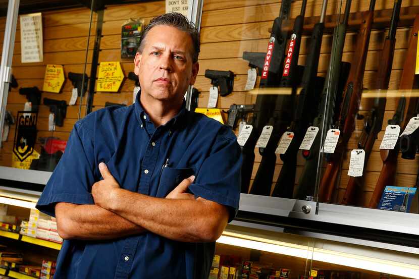 Fred Ohnesorge, the owner of Acme Guns & Gear in Floresville, says interest in licenses to...