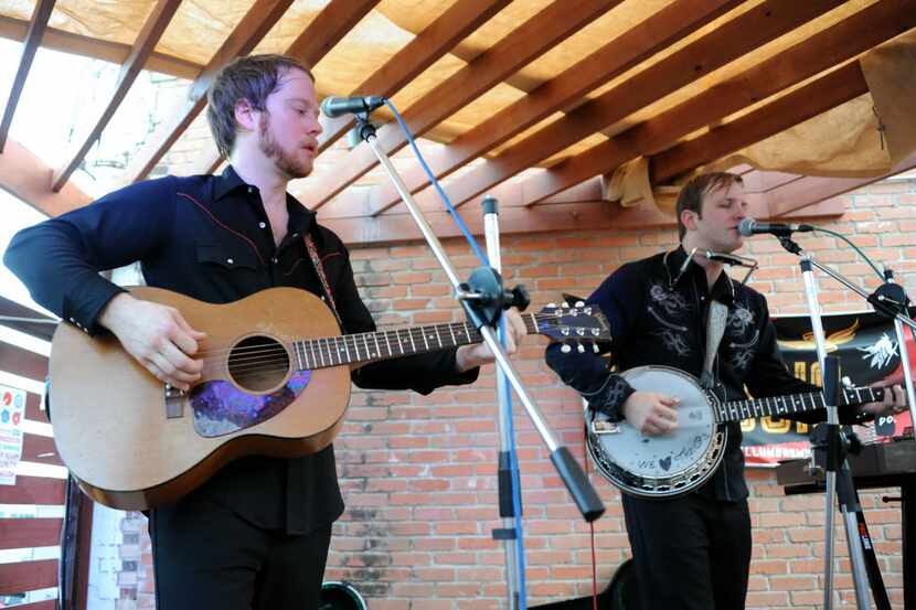 Taylor Young and John Pedigo of The O's perform a set at the 2nd annual Labor of Love home...