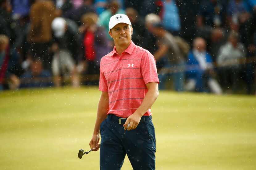 SOUTHPORT, ENGLAND - JULY 22:  Jordan Spieth of the United States smiles during the third...