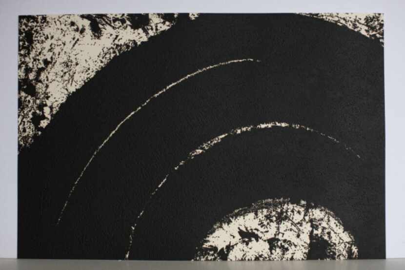 Richard Serra's "Path and Edges #13" (2007, color etching 23.5 x 35.25) has a decidedly...