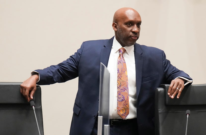 Dallas City Manager T.C. Broadnax arrives for a meeting of the Dallas City Council on June...