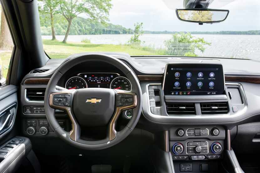 The Tahoe’s interior has plenty of appealing features, including a panoramic sun roof and a...