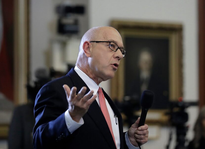 Sen. John Whitmire, D-Houston, speaks as the Texas Senate debates a contentious "sanctuary...