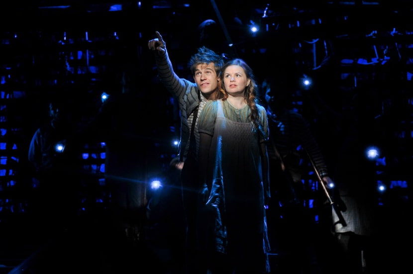 Jason Ralph and Nicole Lowrance from the New York cast of "Peter and the Starcatcher" in 2013.