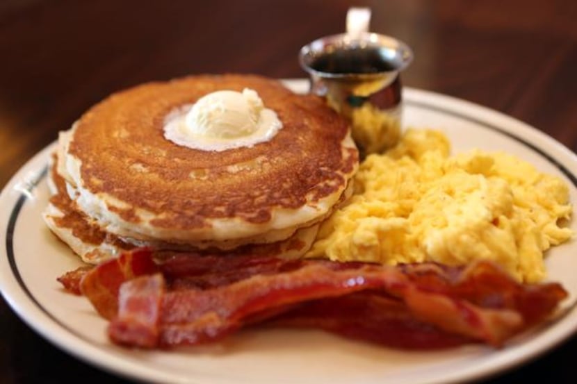 
Corner Bakery, open for three squares a day, now has buttermilk pancakes with eggs and...