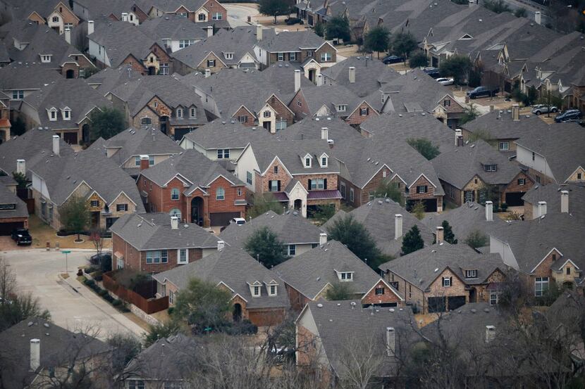 Homes in a neighborhood in southern Dallas.
