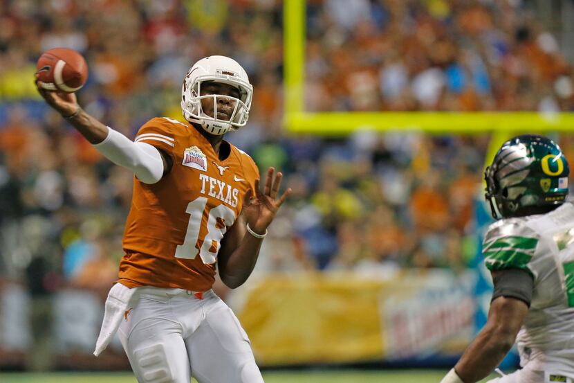 Texas quarterback Tyrone Swoopes (18) will start during the spring game, but will...