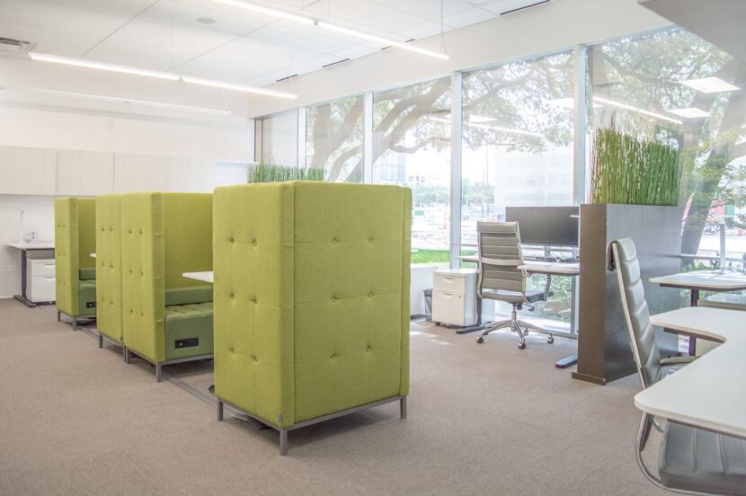 WorkSuites' new North Dallas location has more socially distanced work areas.
