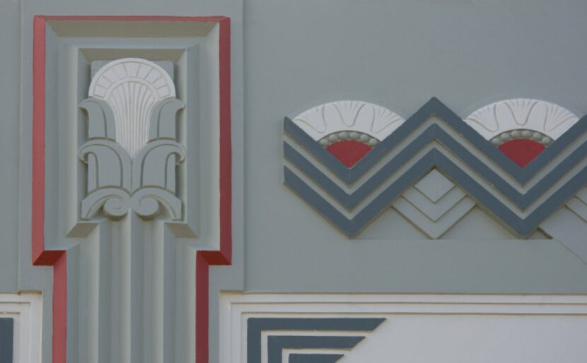 Tell-tale art deco architectural detail on a building in Napier, New Zealand.