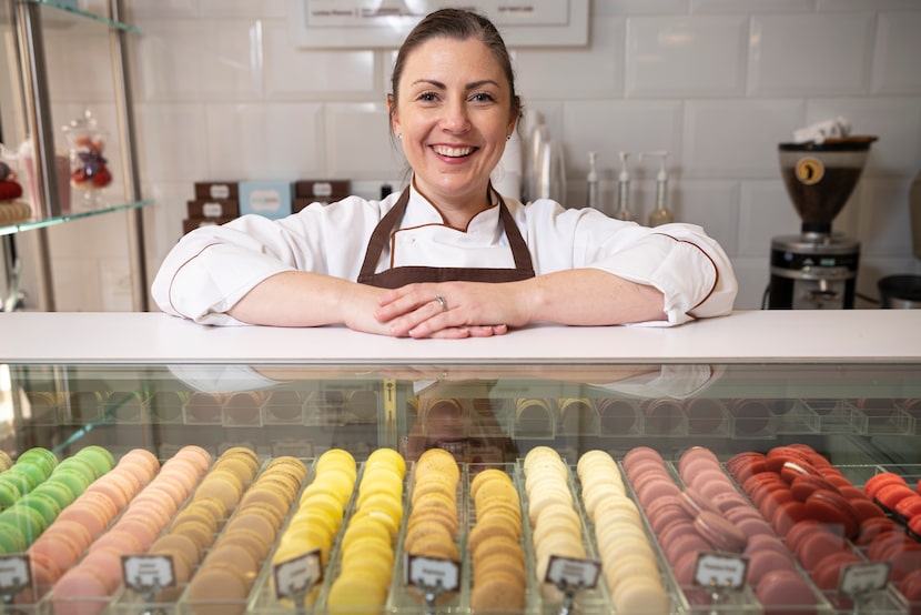 Andrea Meyer, of Bisous Bisous Patisserie, at her shop in Dallas, on Tuesday, Feb. 23, 2021. 