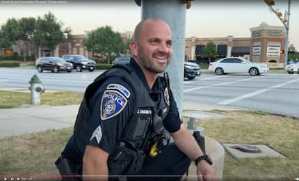 Jonathan Macheca is seen in a screenshot of a Southlake DPS parody video posted on YouTube.